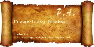 Przepolszky Amadea névjegykártya